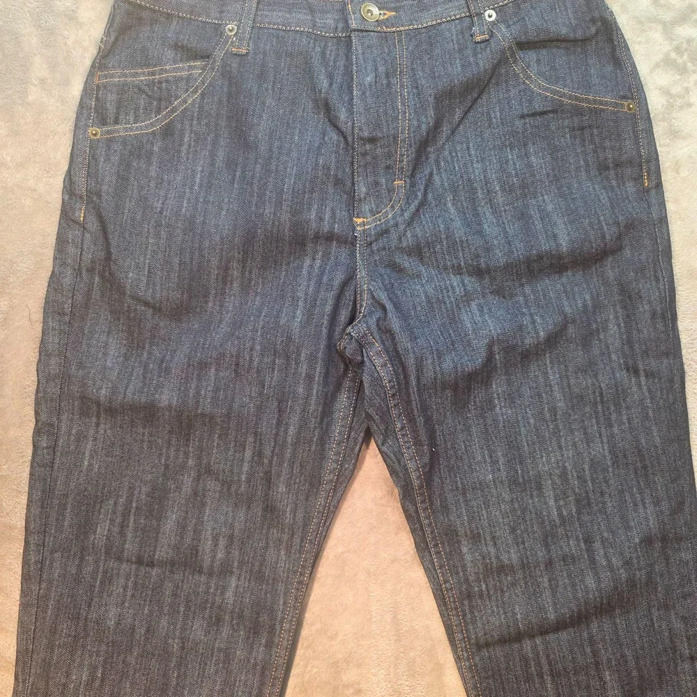 Dearborn Denim & Apparel Jeans Mens 35x31 Blue Dark Wash Relaxed Fit Stretch